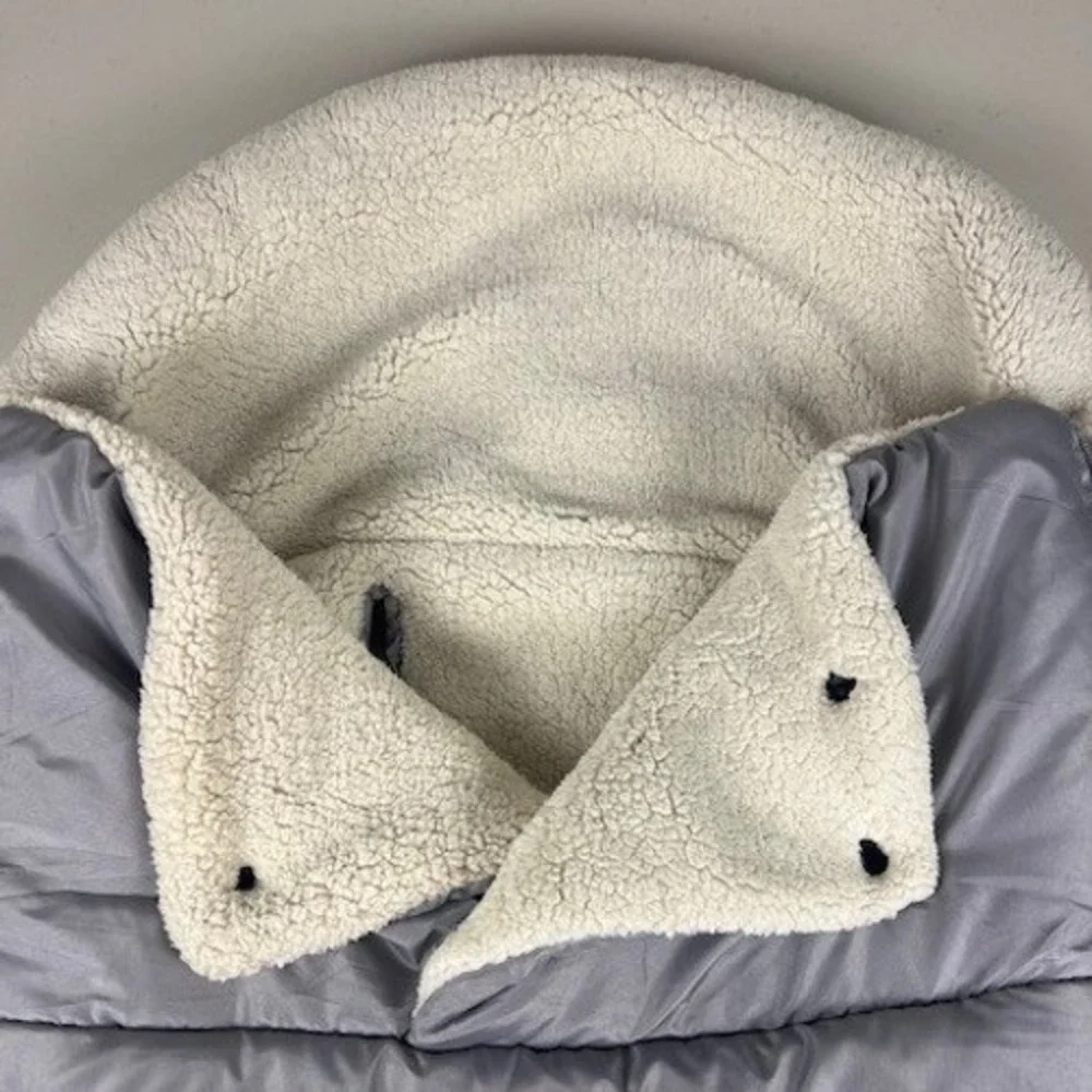 Orzbow Universal Stroller Footmuff Bunting Bag Grey‎ Sherpa Lined Winter Cover